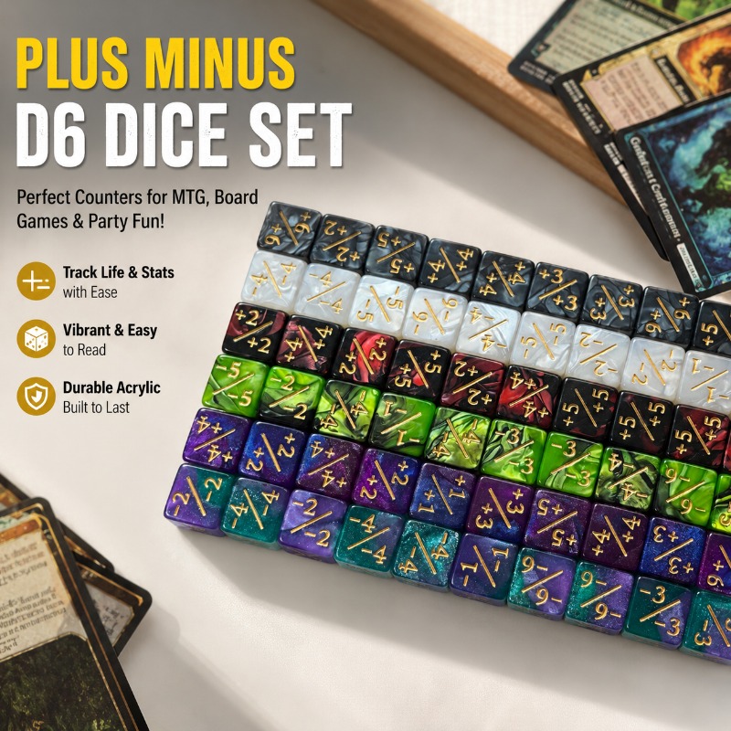 Game Token Counter - 16mm Plus Minus Dice Nomor 16
