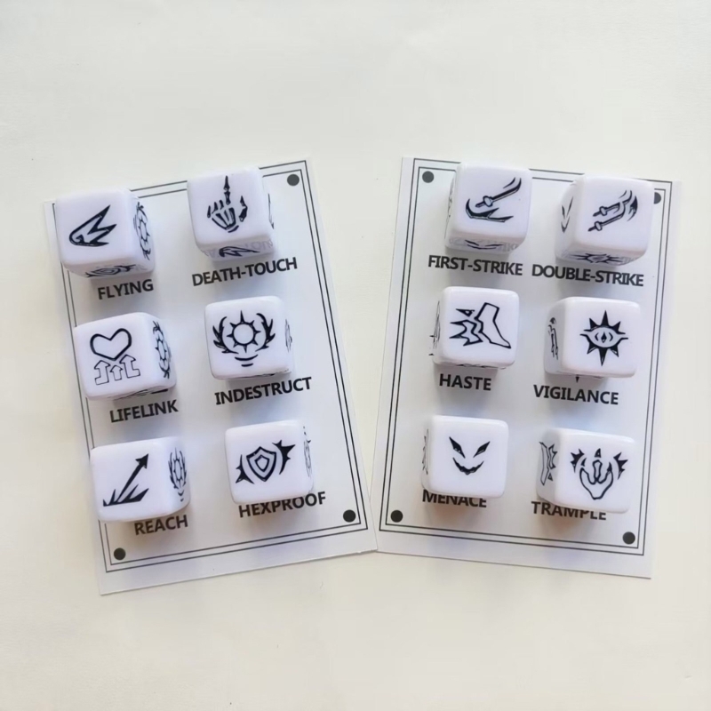 Game Token Counter - Dadu Sudut Bulat Kata Kunci Akrilik