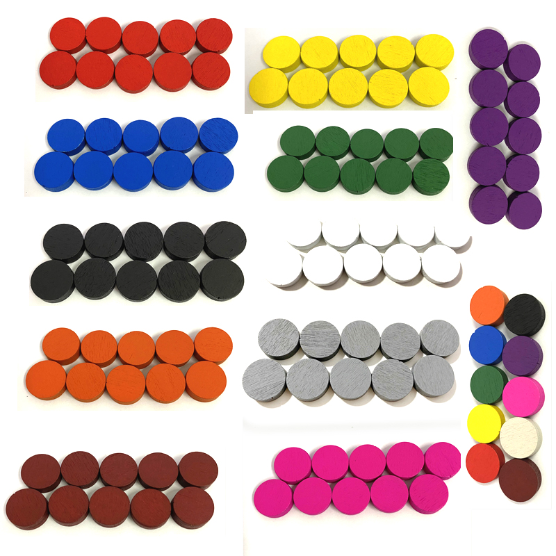Game Token Counter - 50 buah 15*5MM 11 warna Disk