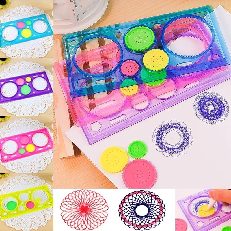 Board Game Template - Mainan Permainan Kartu Gambar Geometri Spirograf
