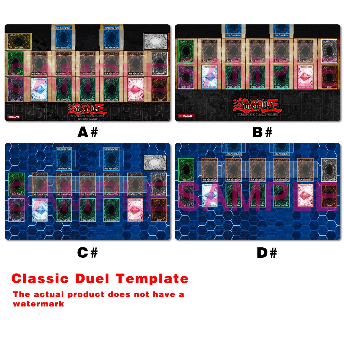 Board Game Template - YuGiOh Klasik Mat Papan Permainan Duel