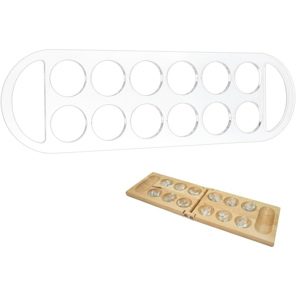 Board Game Template - Cetakan Papan Mancala 12 Kantong 15.7x4.7
