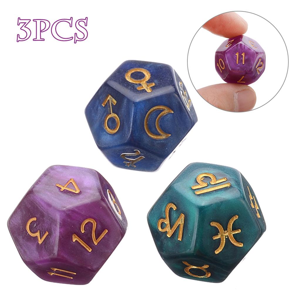 3 buah dadu 12 sisi kartu Taro - Board Game Template ulasan dan harga