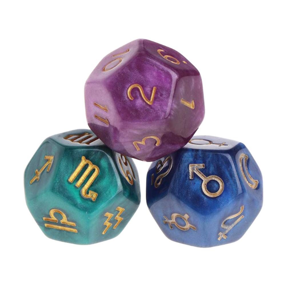 3 buah dadu 12 sisi kartu Taro - Board Game Template ulasan dan harga