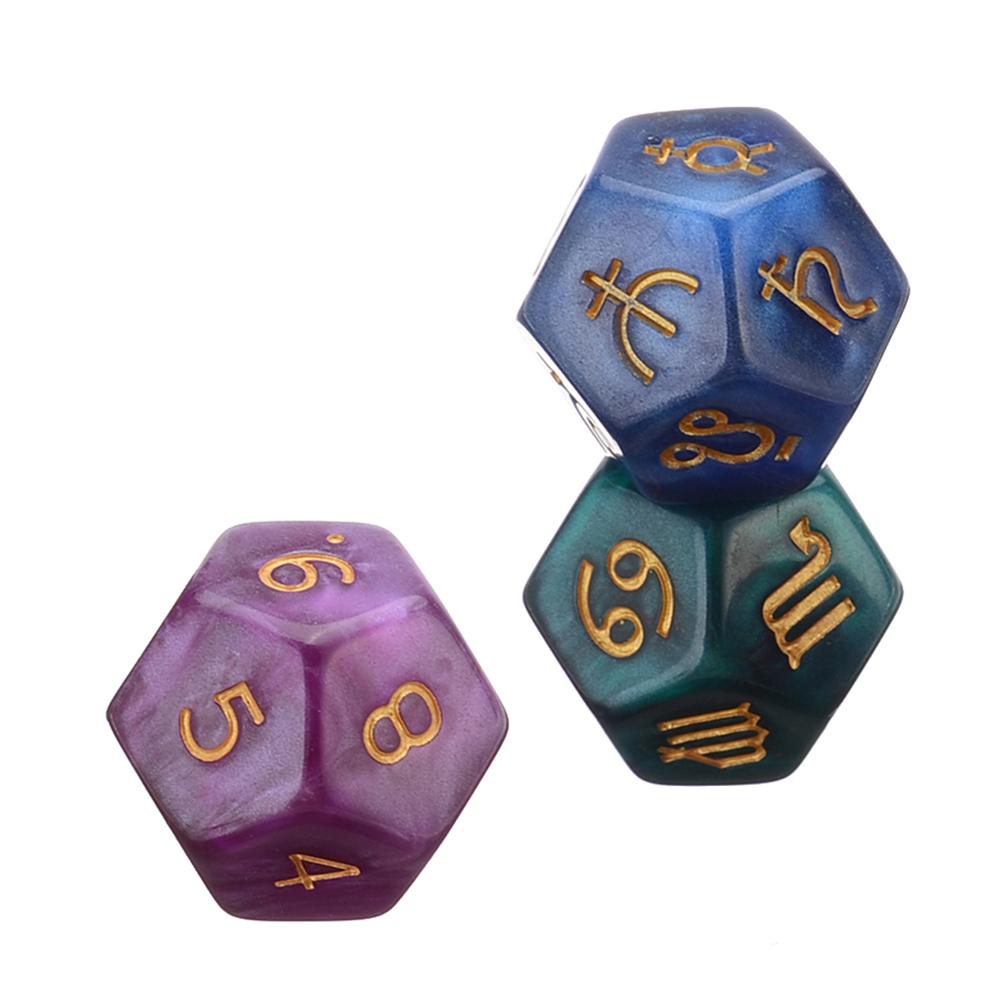 3 buah dadu 12 sisi kartu Taro - Board Game Template ulasan dan harga