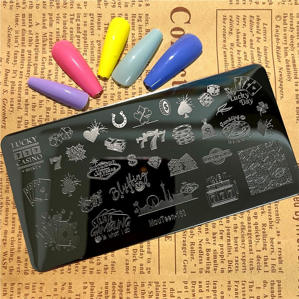 Pelat cap kuku pola kartu perm - Board Game Template ulasan dan harga