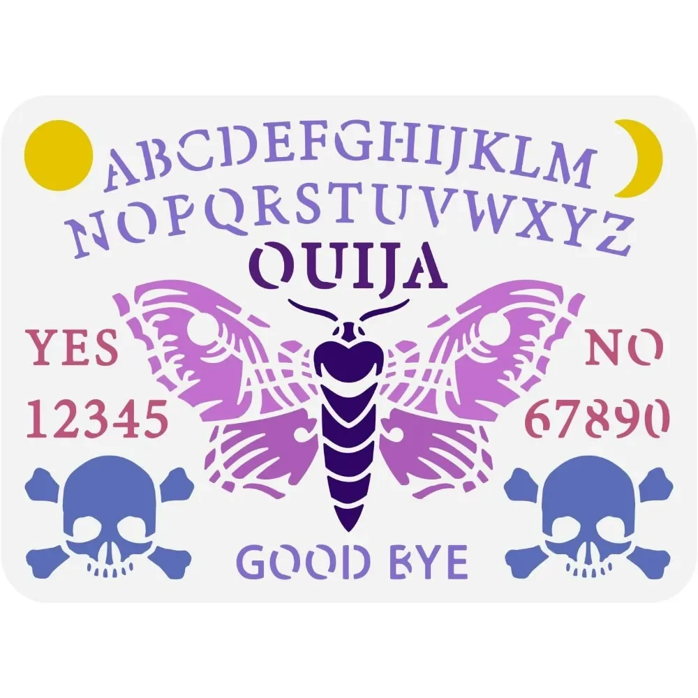 Ouija Board stensil 8.3x11.7 i - Board Game Template ulasan dan harga