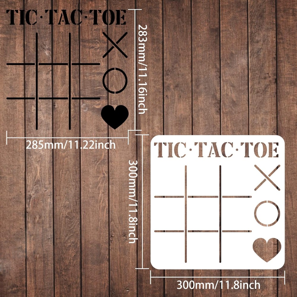 Tic Tac papan stensil jari kak - Board Game Template ulasan dan harga